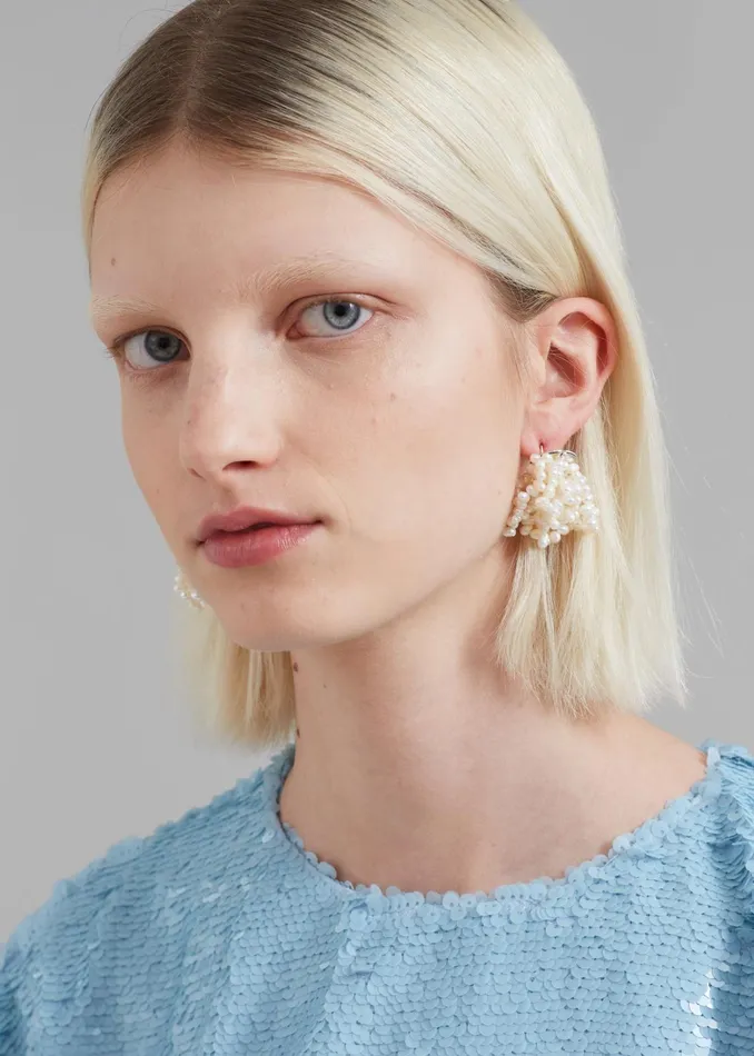 The Frankie Shop Jasmin Sparrow Mermaid Earrings 8211 Silver 8211 Women