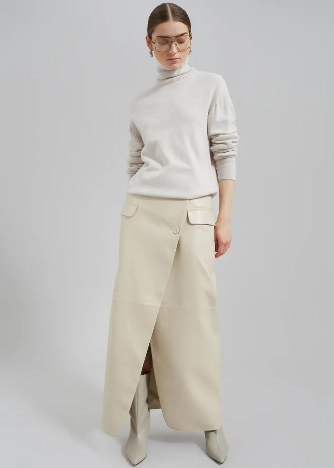 The Frankie Shop Knitwear Delia Wool Turtleneck 8211 Oat 8211 Women