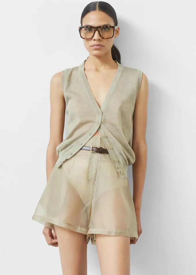 The Frankie Shop Knitwear Fern Vest 8211 Beige 8211 Women