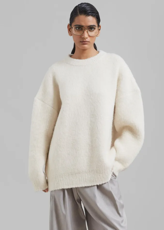 The Frankie Shop Knitwear Jasmine Sweater 8211 Cream 8211 Women