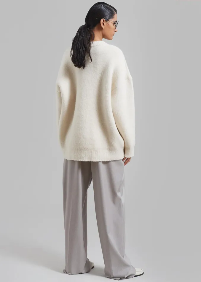 The Frankie Shop Knitwear Jasmine Sweater 8211 Cream 8211 Women