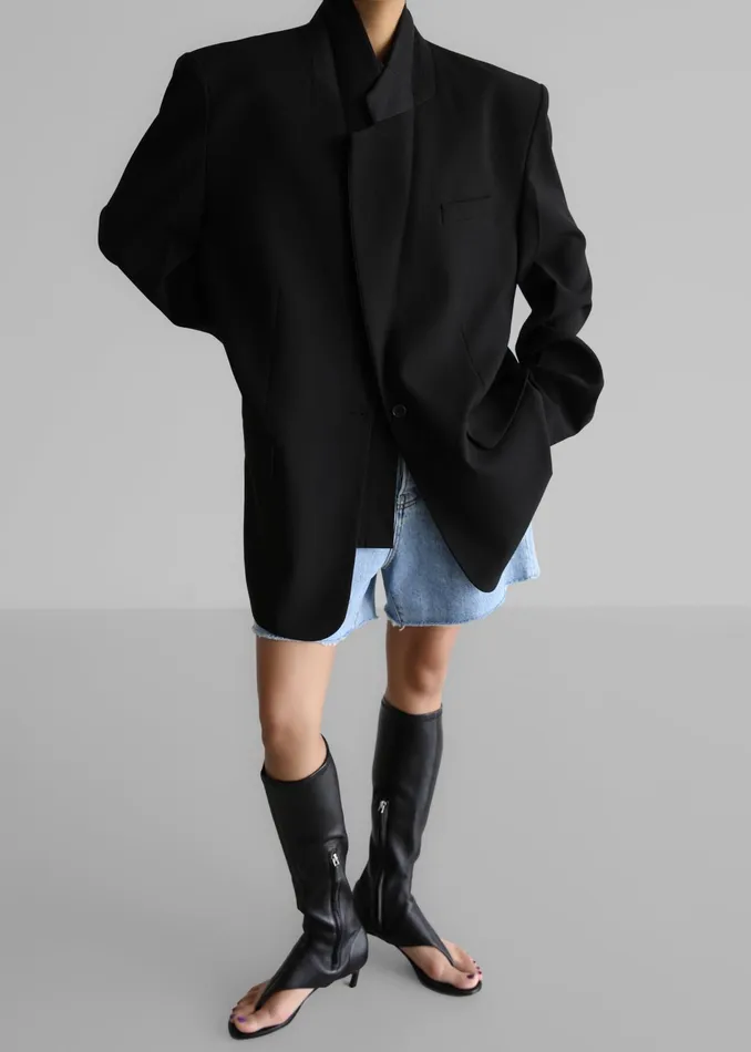 The Frankie Shop Outerwear Andy Blazer 8211 Black 8211 Women