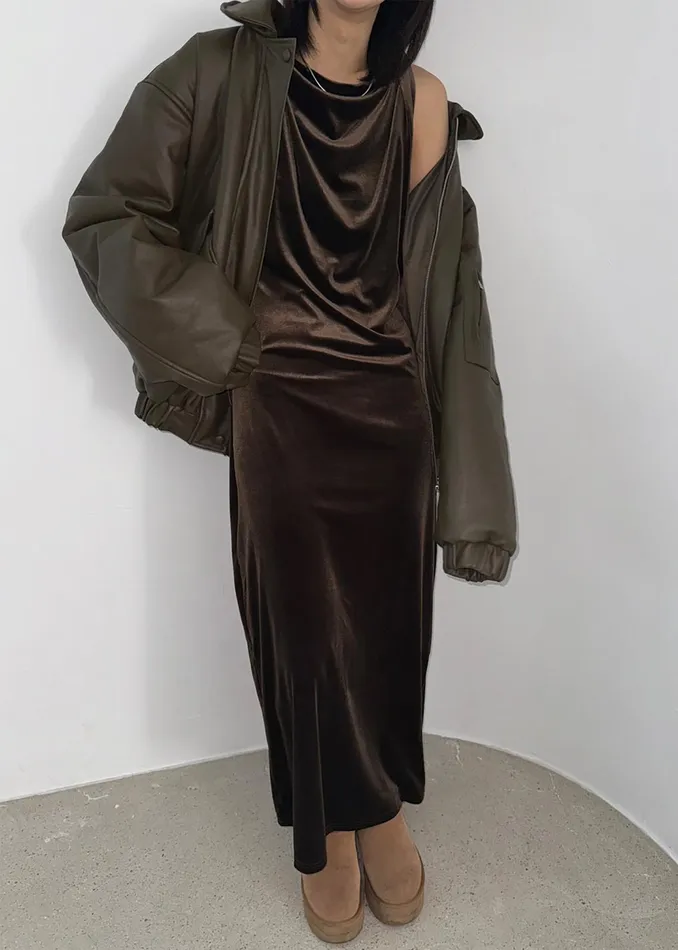 The Frankie Shop Outerwear Blane Faux Leather Padded Bomber Jacket 8211 Khaki Brown 8211 Women