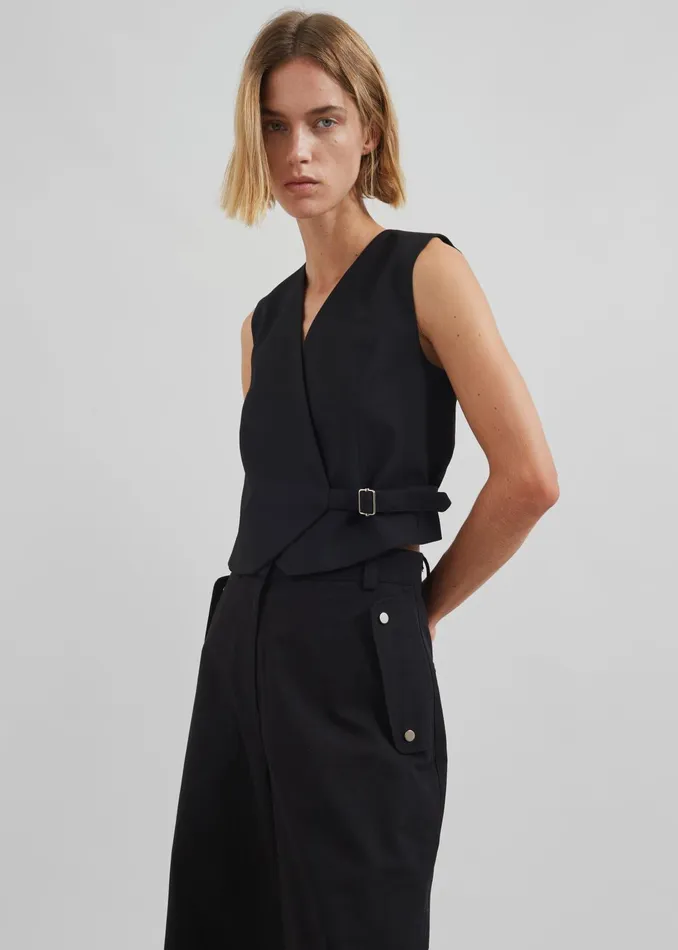 The Frankie Shop Outerwear By Malene Birger Talime Waistcoat 8211 Black 8211 Women
