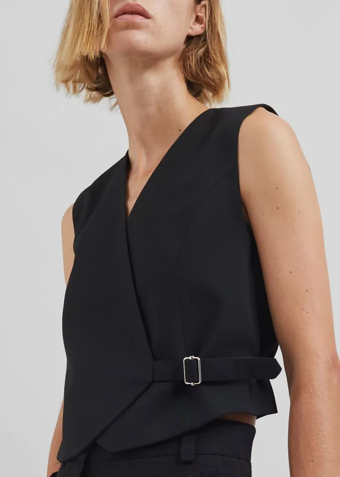 The Frankie Shop Outerwear By Malene Birger Talime Waistcoat 8211 Black 8211 Women