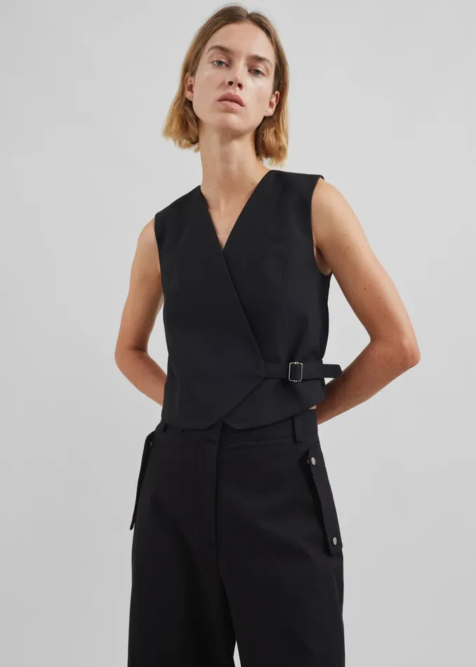 The Frankie Shop Outerwear By Malene Birger Talime Waistcoat 8211 Black 8211 Women
