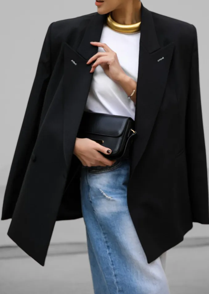 The Frankie Shop Outerwear Cheyenne Padded Blazer 8211 Black 8211 Women