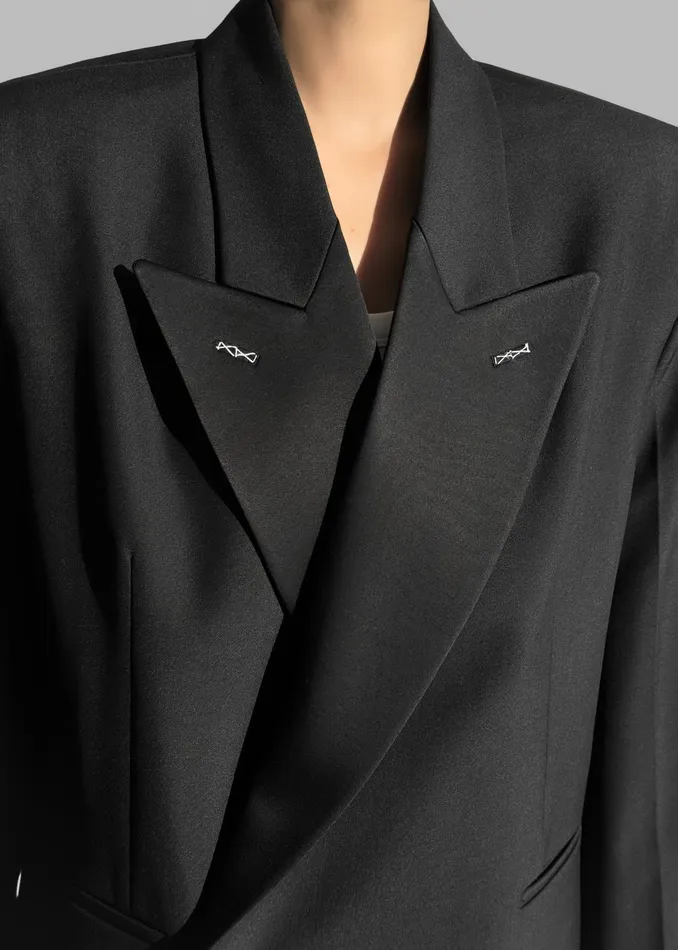 The Frankie Shop Outerwear Cheyenne Padded Blazer 8211 Black 8211 Women