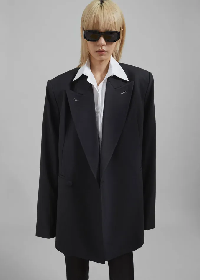 The Frankie Shop Outerwear Cheyenne Padded Blazer 8211 Black 8211 Women
