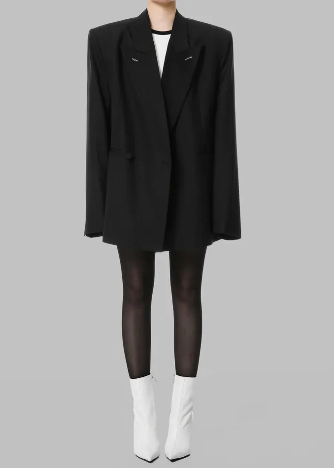 The Frankie Shop Outerwear Cheyenne Padded Blazer 8211 Black 8211 Women