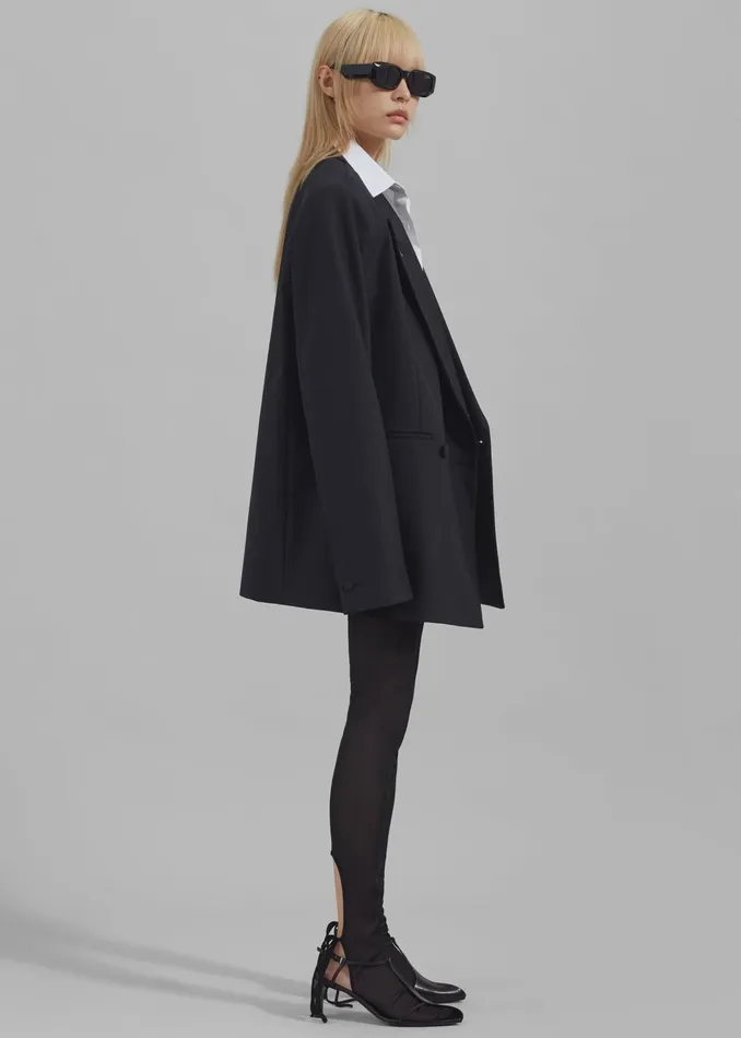 The Frankie Shop Outerwear Cheyenne Padded Blazer 8211 Black 8211 Women
