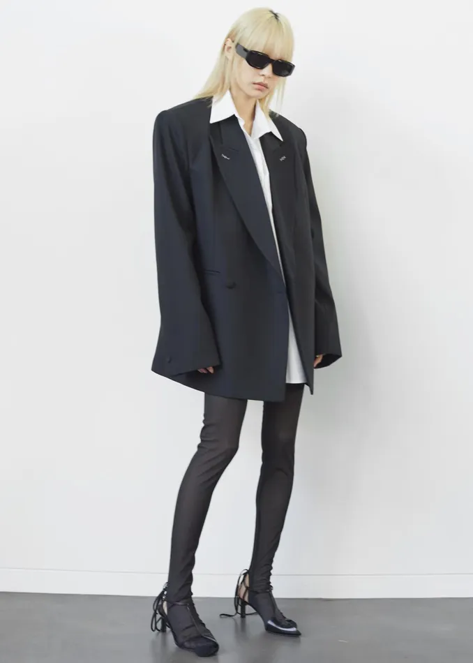 The Frankie Shop Outerwear Cheyenne Padded Blazer 8211 Black 8211 Women