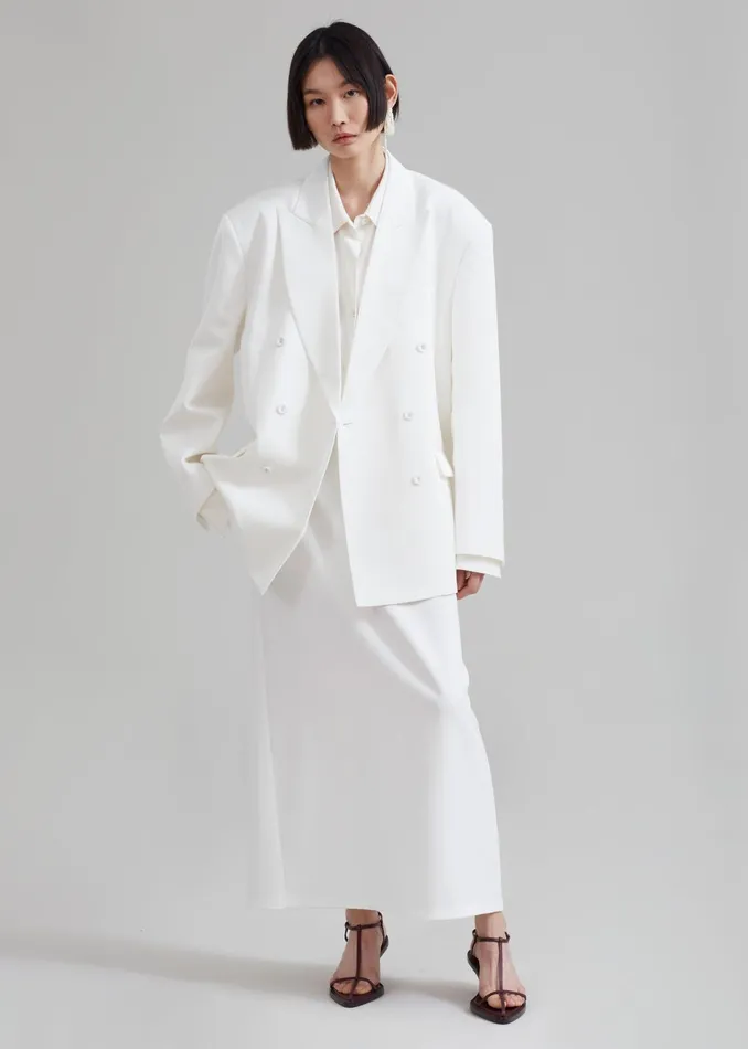 The Frankie Shop Outerwear Demi Blazer 8211 White 8211 Women