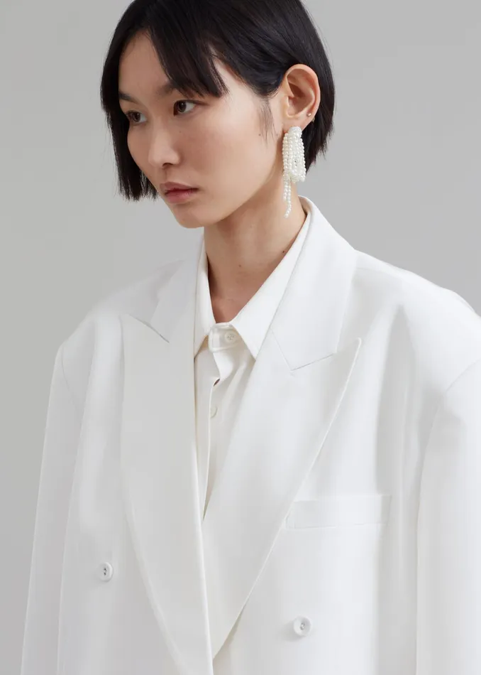 The Frankie Shop Outerwear Demi Blazer 8211 White 8211 Women