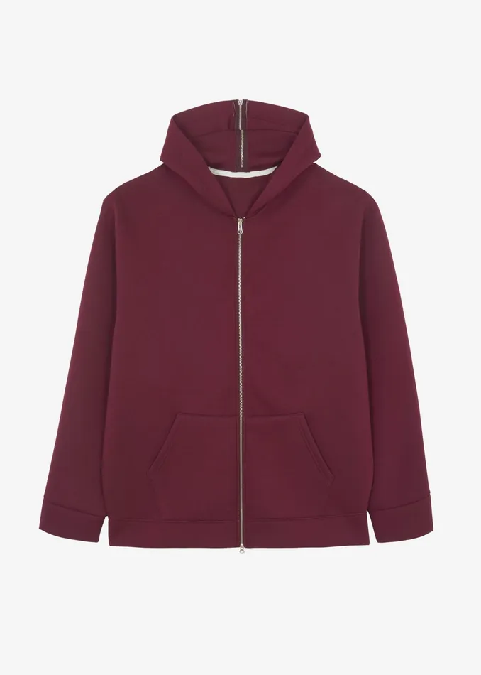 The Frankie Shop Outerwear Denton Oversized Hoodie 8211 Burgundy 8211 Women