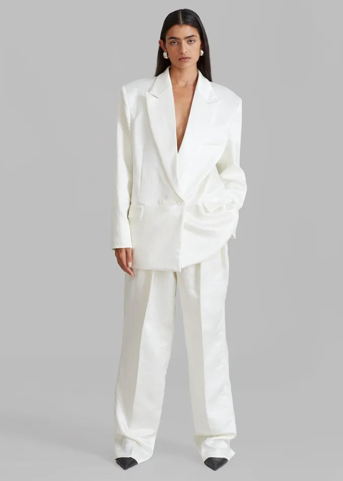 The Frankie Shop Outerwear Elvira Blazer 8211 Ivory 8211 Women