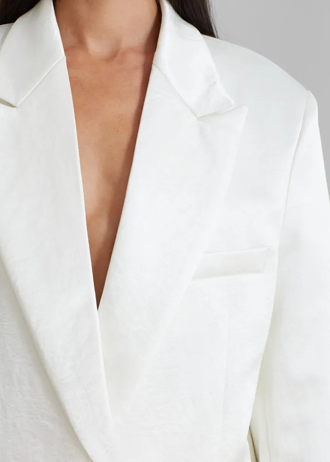 The Frankie Shop Outerwear Elvira Blazer 8211 Ivory 8211 Women