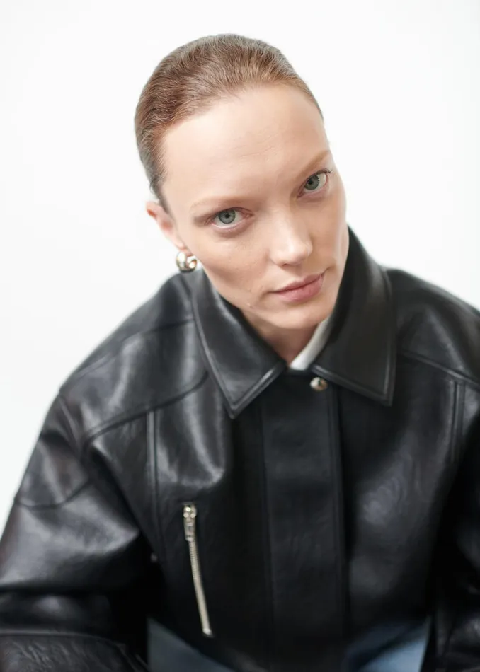 The Frankie Shop Outerwear Enora Faux Leather Jacket 8211 Black 8211 Women