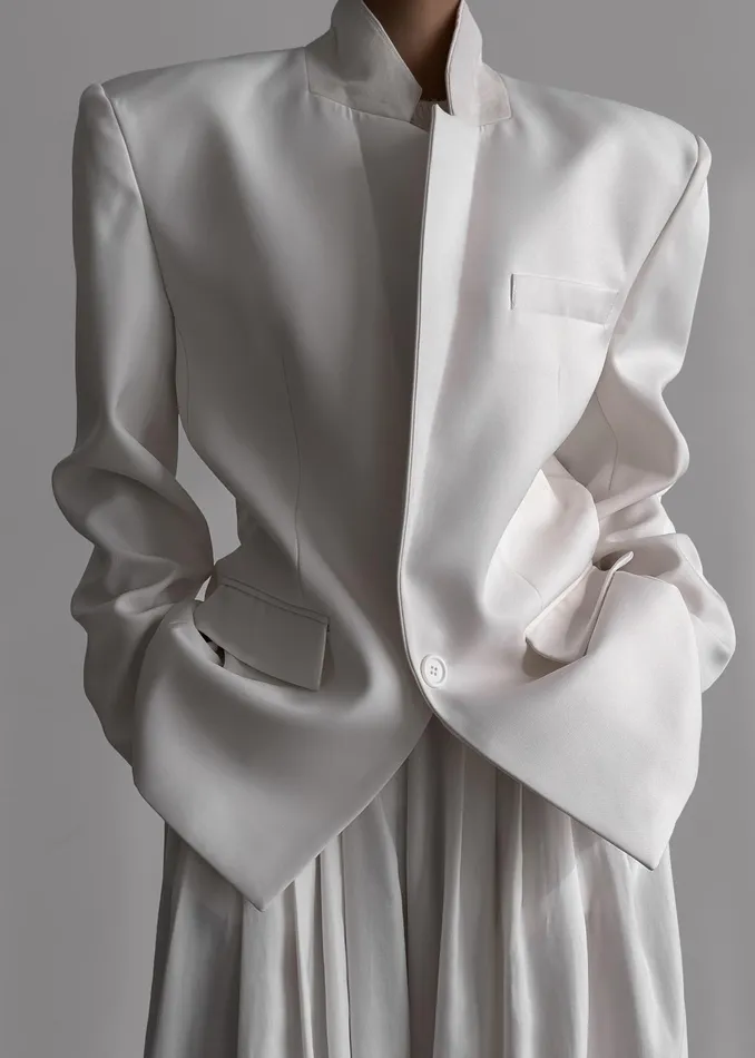 The Frankie Shop Outerwear Jun Blazer 8211 White 8211 Women