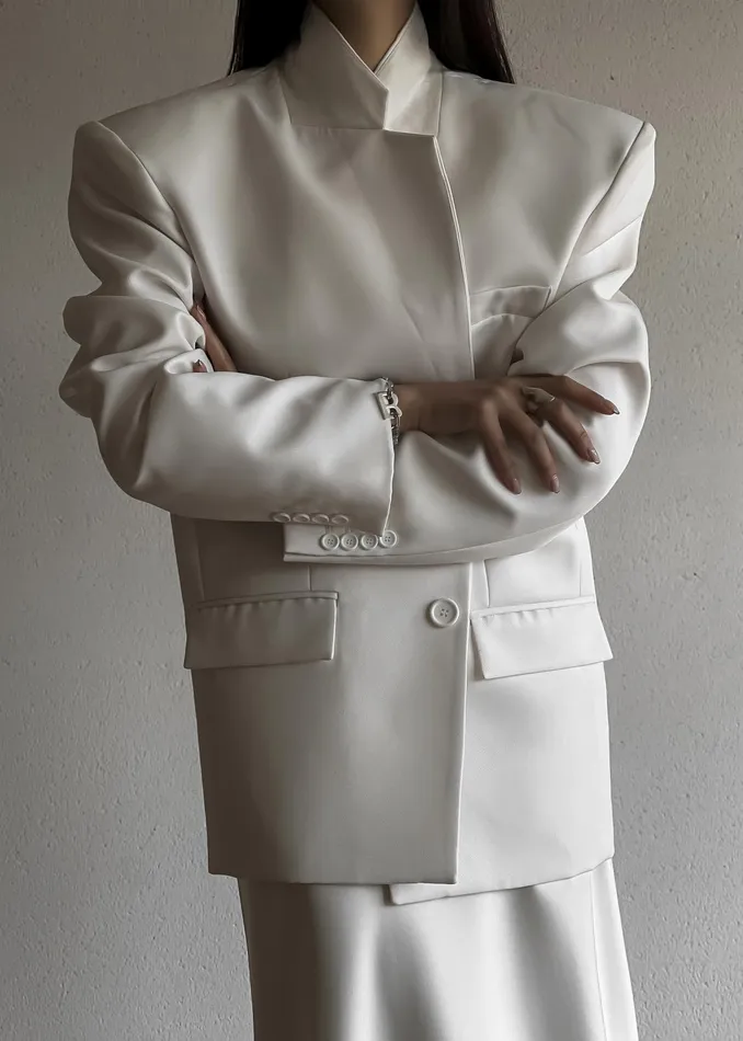 The Frankie Shop Outerwear Jun Blazer 8211 White 8211 Women