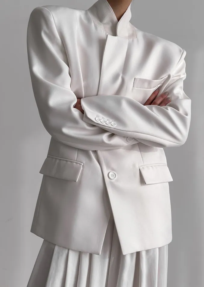The Frankie Shop Outerwear Jun Blazer 8211 White 8211 Women