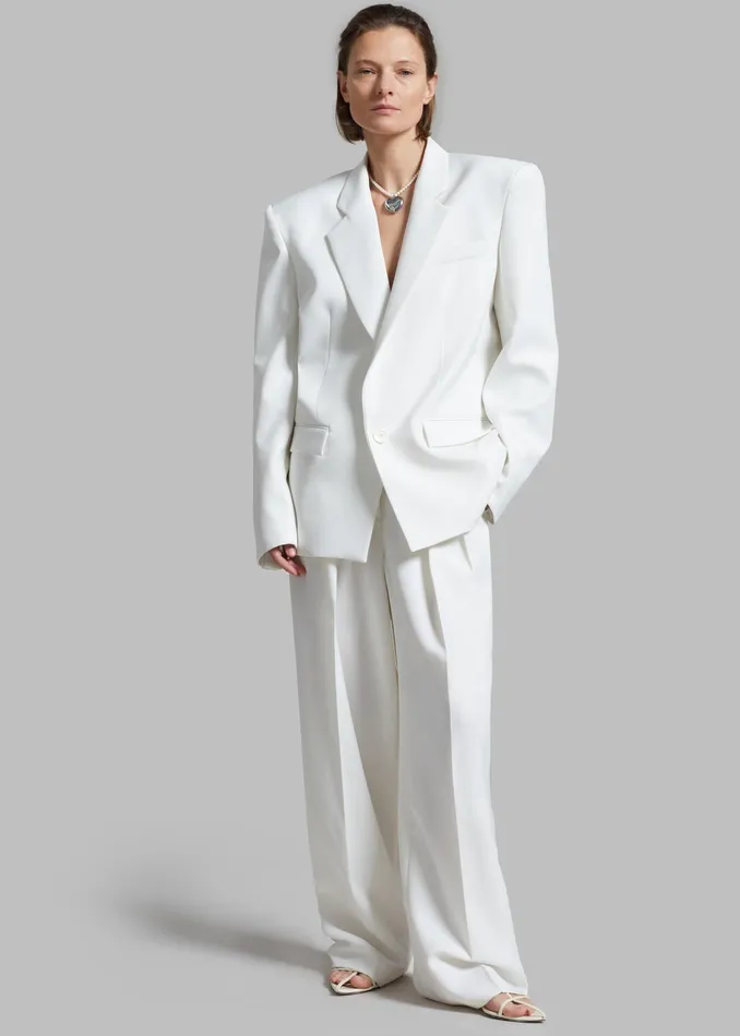The Frankie Shop Outerwear Jun Blazer 8211 White 8211 Women
