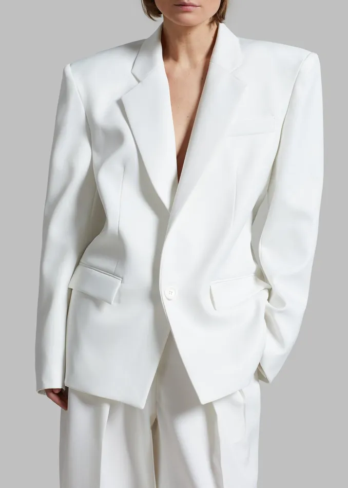 The Frankie Shop Outerwear Jun Blazer 8211 White 8211 Women