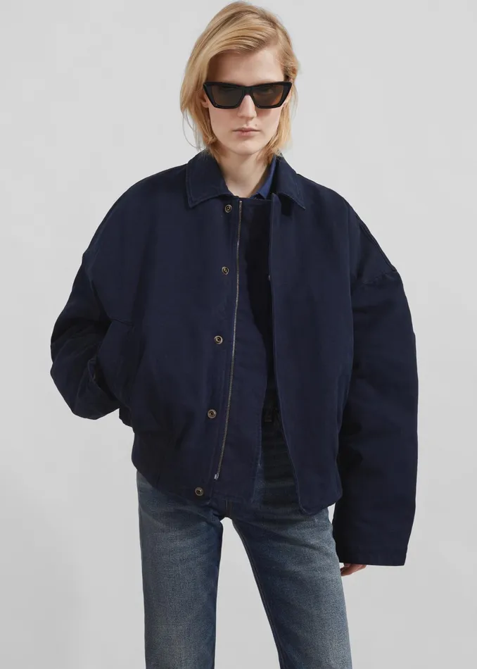 The Frankie Shop Outerwear Jw Anderson Blouson 8211 Navy 8211 Women