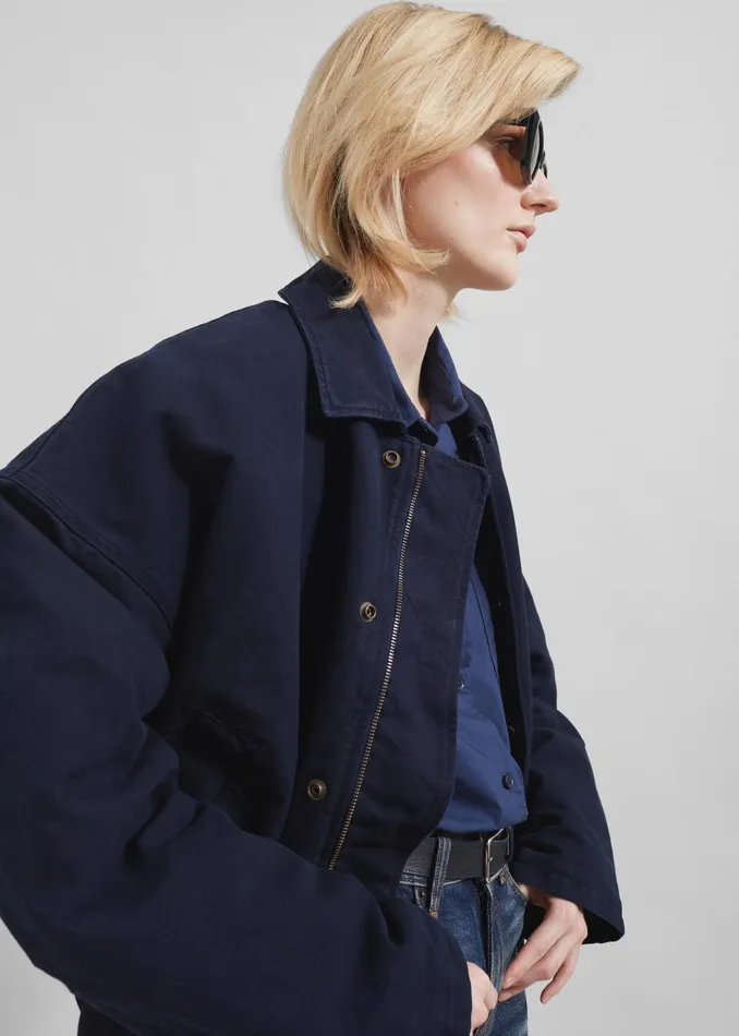 The Frankie Shop Outerwear Jw Anderson Blouson 8211 Navy 8211 Women