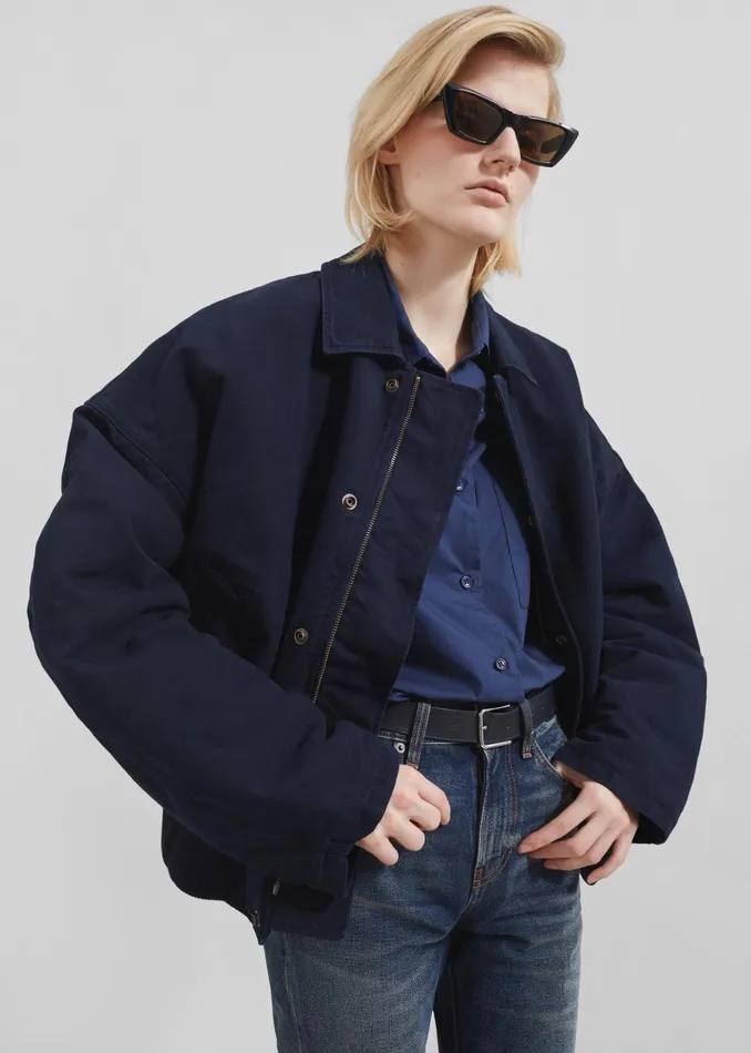 The Frankie Shop Outerwear Jw Anderson Blouson 8211 Navy 8211 Women