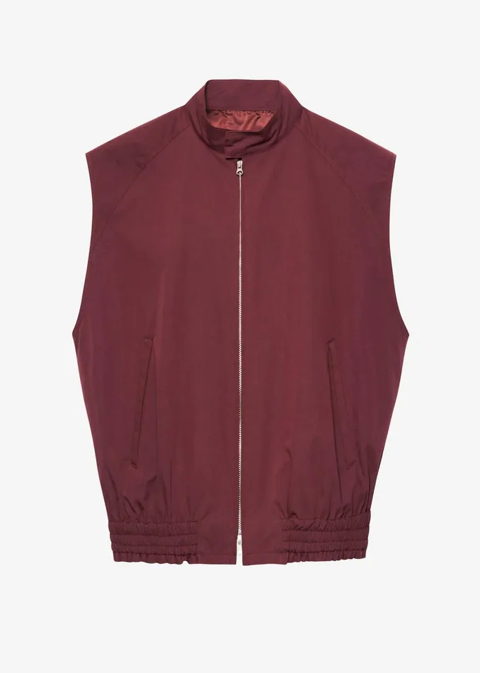 The Frankie Shop Outerwear Lance Sleeveless Bomber Jacket 8211 Burgundy 8211 Women