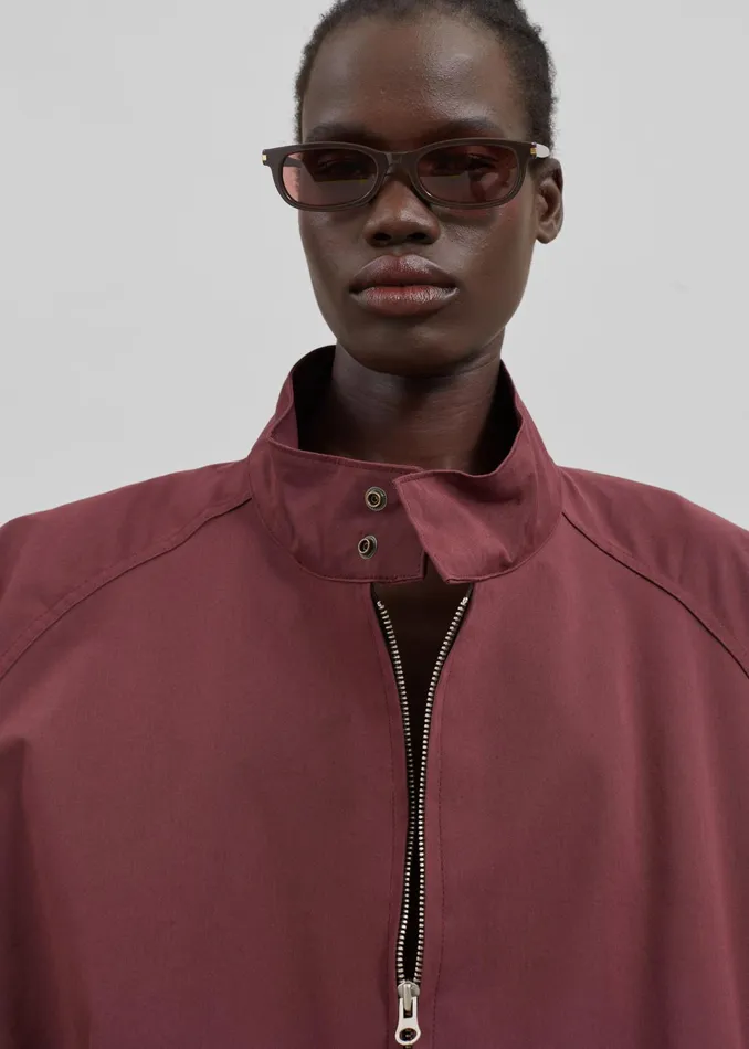 The Frankie Shop Outerwear Lance Sleeveless Bomber Jacket 8211 Burgundy 8211 Women