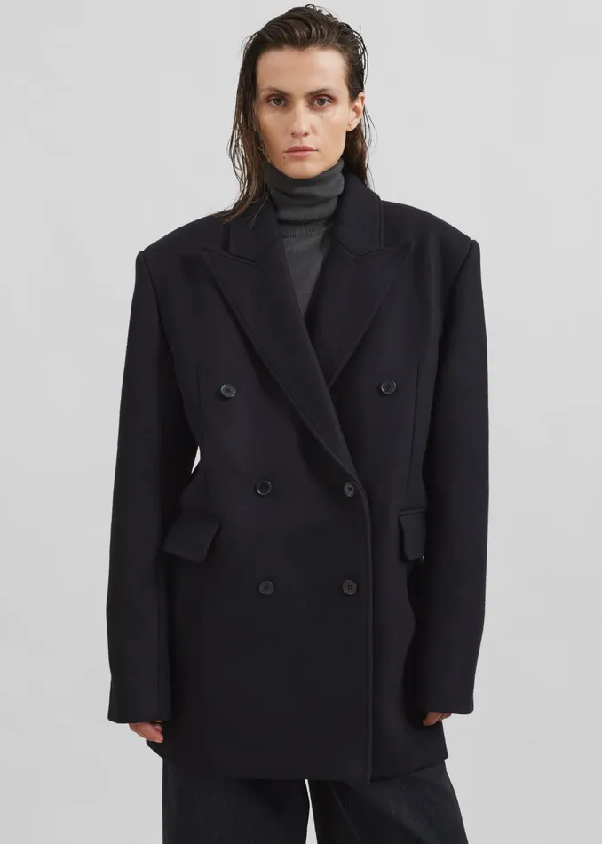 The Frankie Shop Outerwear Loulou Studio Koon Blazer 8211 Black 8211 Women