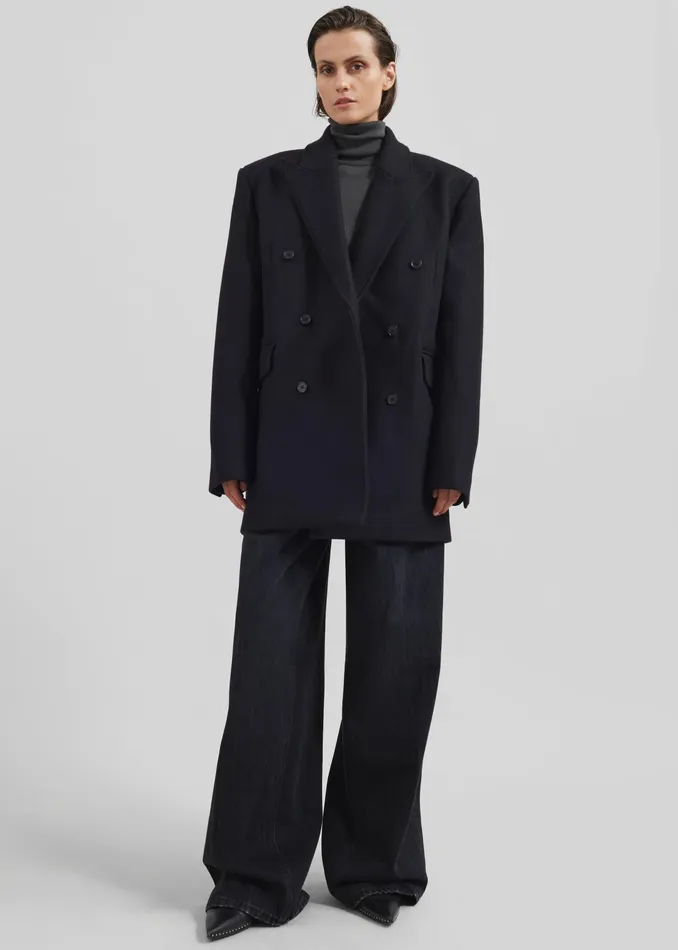 The Frankie Shop Outerwear Loulou Studio Koon Blazer 8211 Black 8211 Women