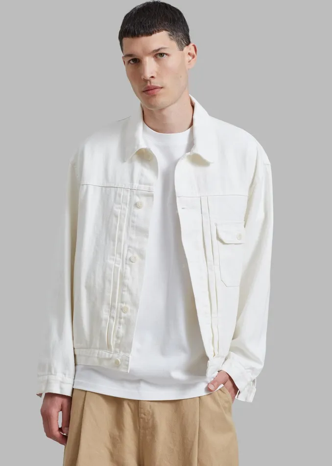 The Frankie Shop Outerwear Matthew Denim Jacket 8211 White 8211 Men