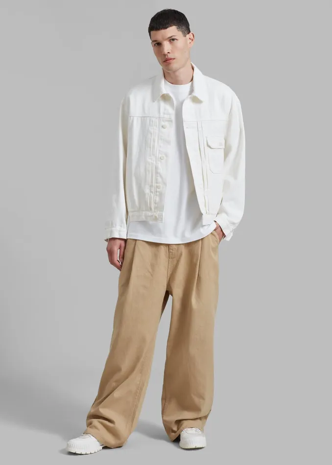 The Frankie Shop Outerwear Matthew Denim Jacket 8211 White 8211 Men