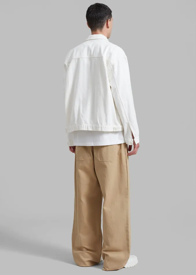The Frankie Shop Outerwear Matthew Denim Jacket 8211 White 8211 Men