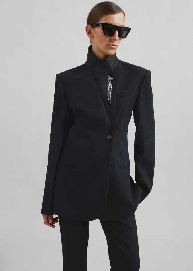 The Frankie Shop Outerwear Morrison Crossover Blazer 8211 Black 8211 Women