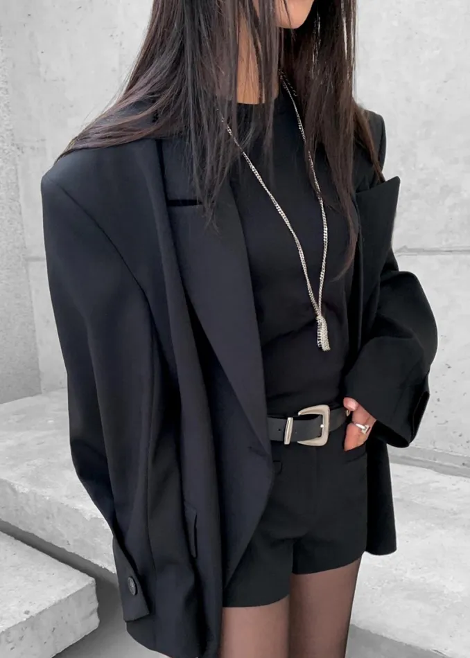 The Frankie Shop Outerwear Pia Boxy Blazer 8211 Black 8211 Women