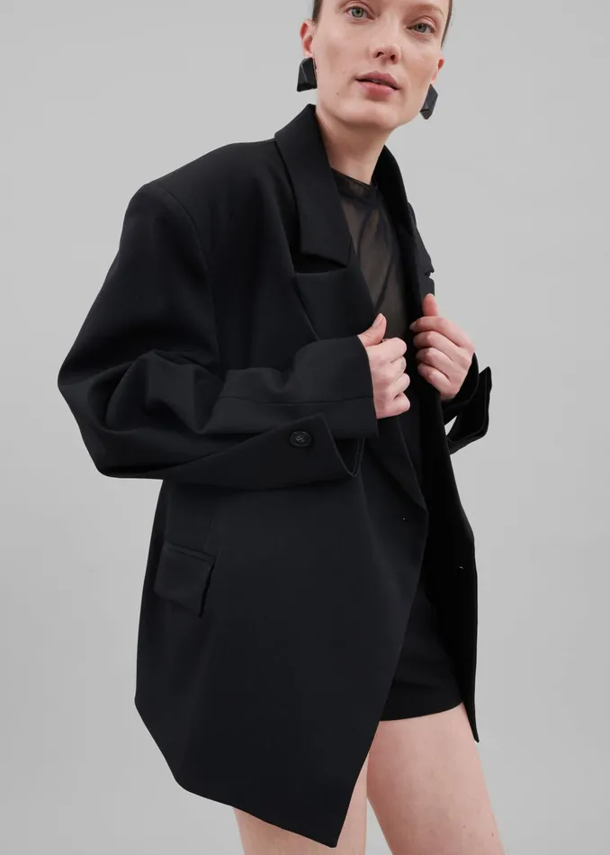The Frankie Shop Outerwear Pia Boxy Blazer 8211 Black 8211 Women
