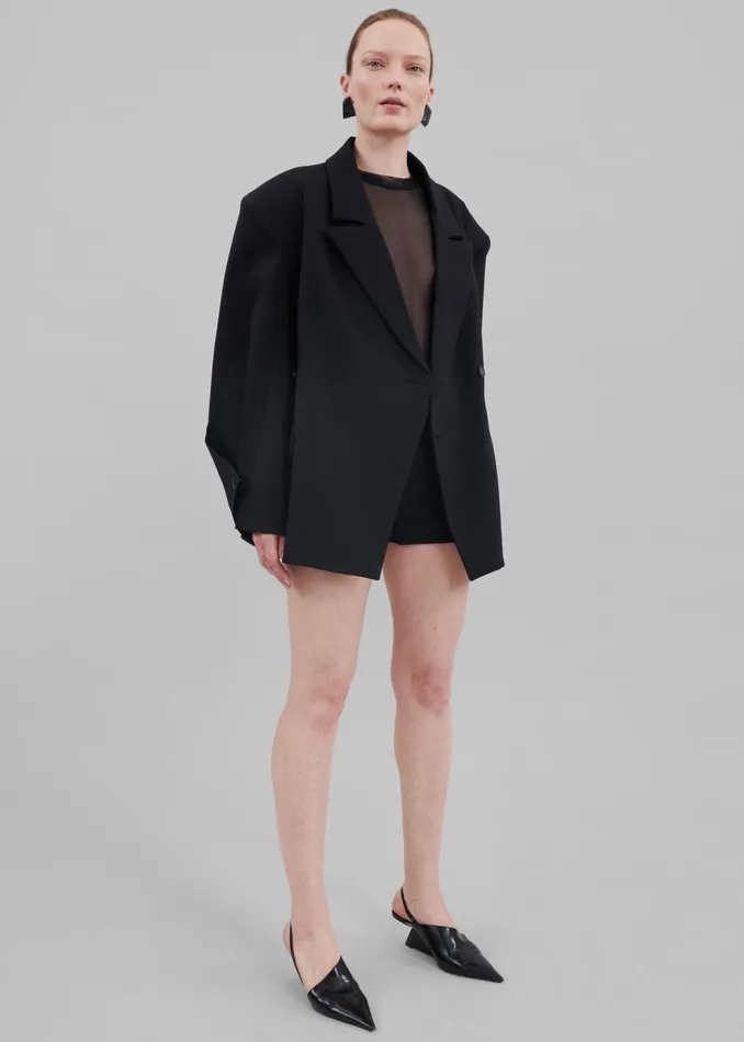 The Frankie Shop Outerwear Pia Boxy Blazer 8211 Black 8211 Women