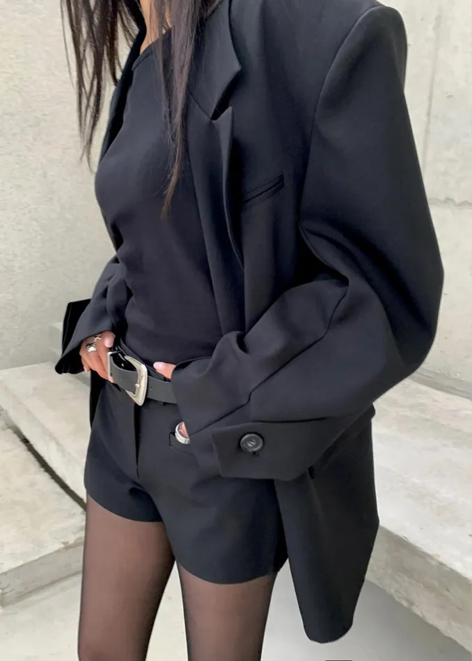 The Frankie Shop Outerwear Pia Boxy Blazer 8211 Black 8211 Women