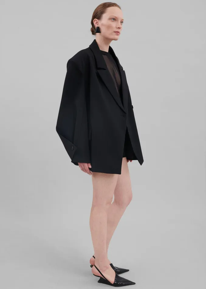 The Frankie Shop Outerwear Pia Boxy Blazer 8211 Black 8211 Women