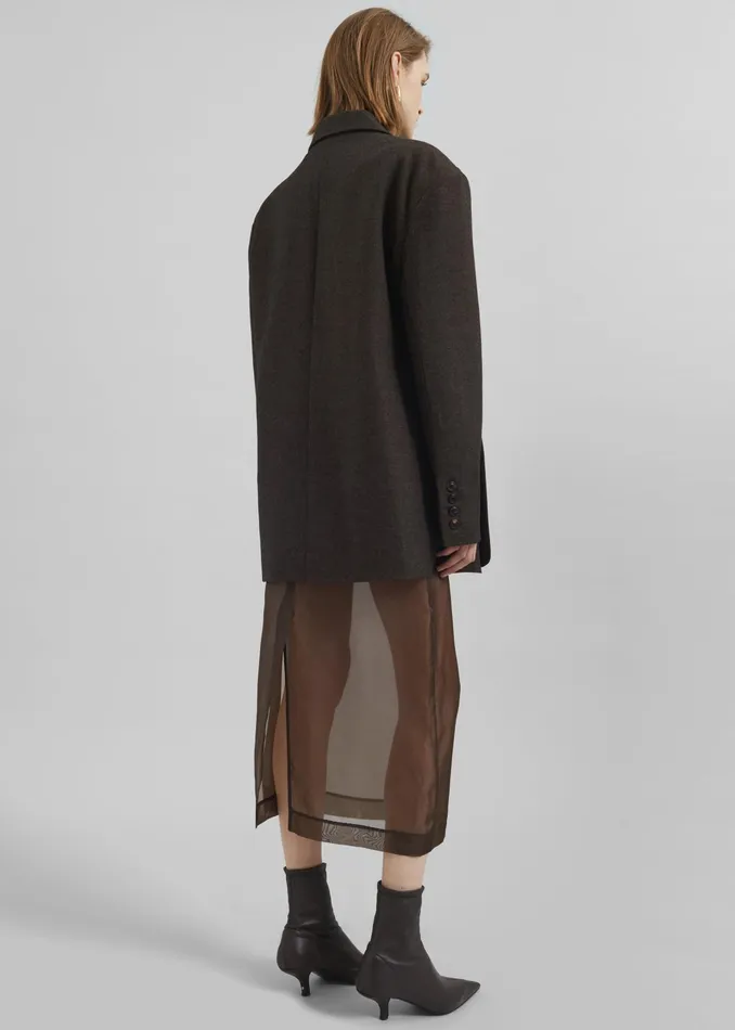 The Frankie Shop Outerwear Sarnia Oversized Blazer 8211 Brown 8211 Women