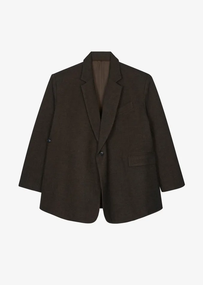 The Frankie Shop Outerwear Sarnia Oversized Blazer 8211 Brown 8211 Women