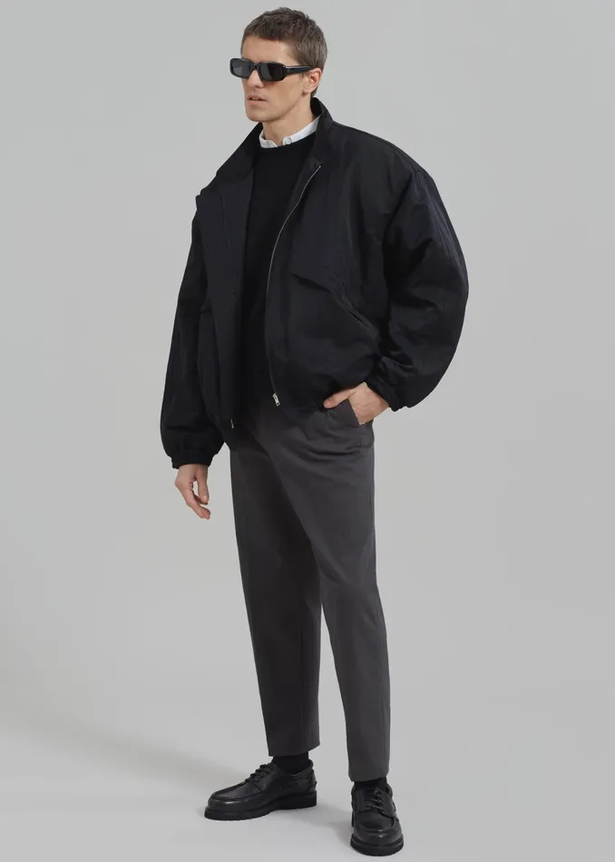 The Frankie Shop Outerwear Seth Oversized Jacket 8211 Black 8211 Men