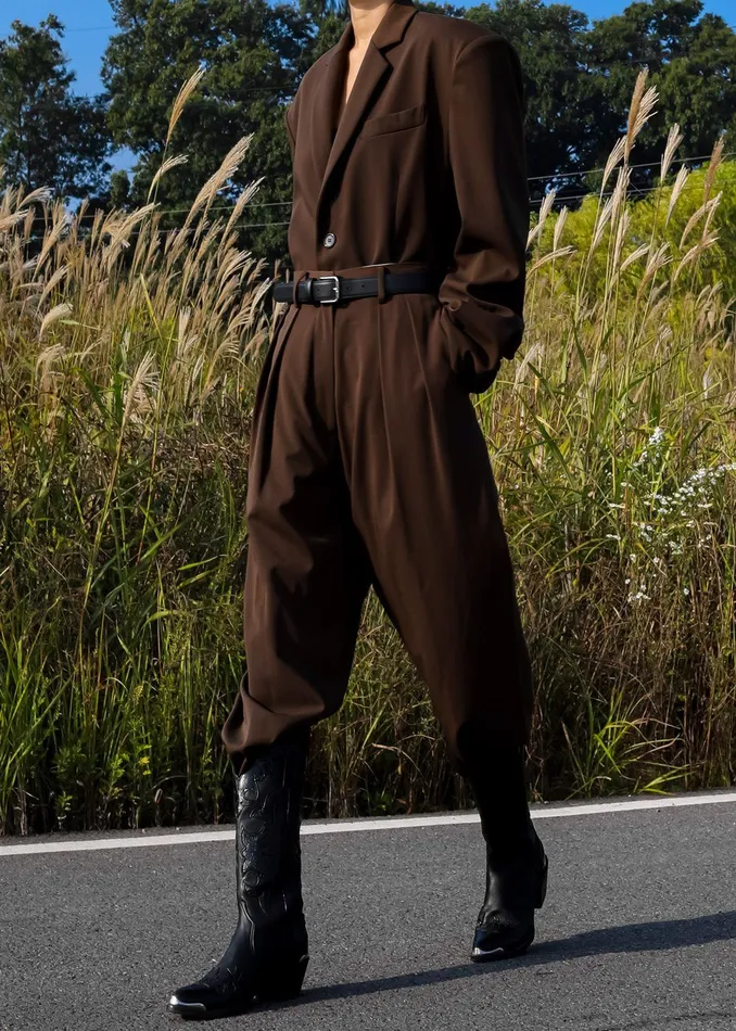 The Frankie Shop Outerwear Tansy Oversized Blazer 8211 Chocolate 8211 Women