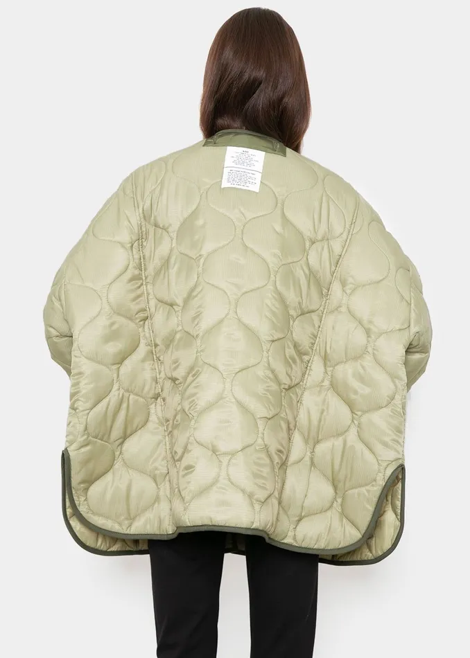 The Frankie Shop Outerwear Teddy Quilted Jacket 8211 Moss Green 8211 Women