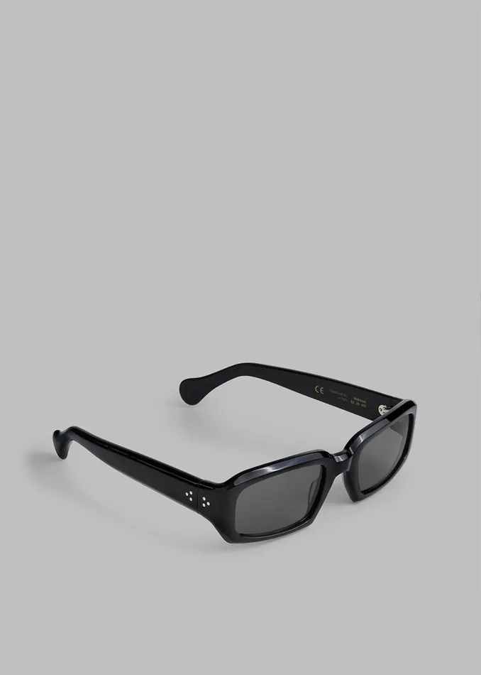 The Frankie Shop Port Tanger Mektoub Sunglasses 8211 Black AcetateBlack Lens 8211 MenWomen