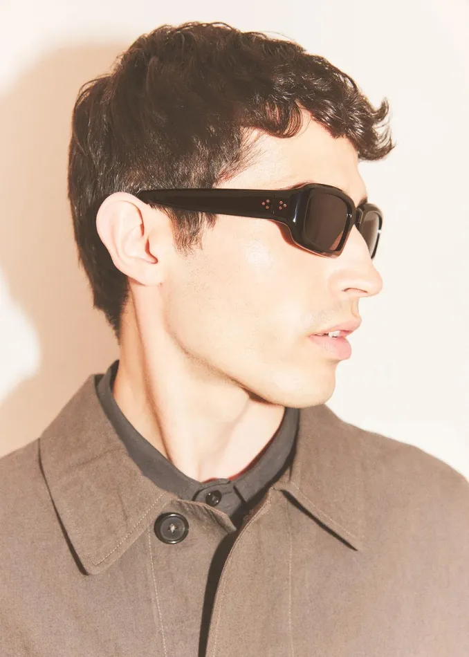 The Frankie Shop Port Tanger Mektoub Sunglasses 8211 Black AcetateBlack Lens 8211 MenWomen